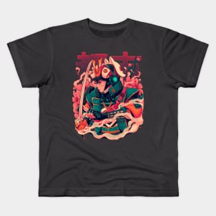Cyber Sakura Samurai Kids T-Shirt